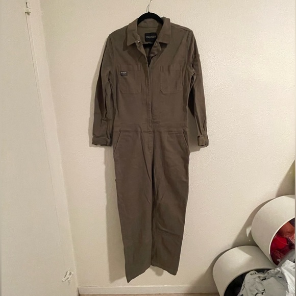 Wildfang Olive Essential Coveralls sz Medium - Picture 4 of 10